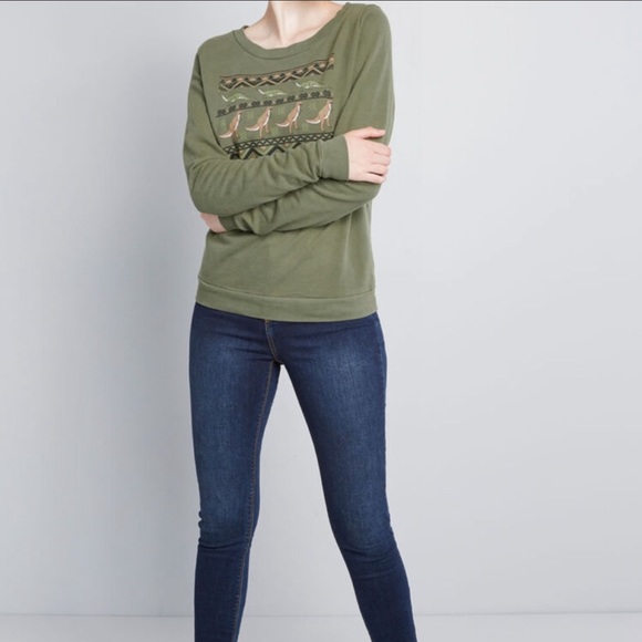 Modcloth Quirky Combo Dinosaur Sweatshirt - Picture 8 of 9